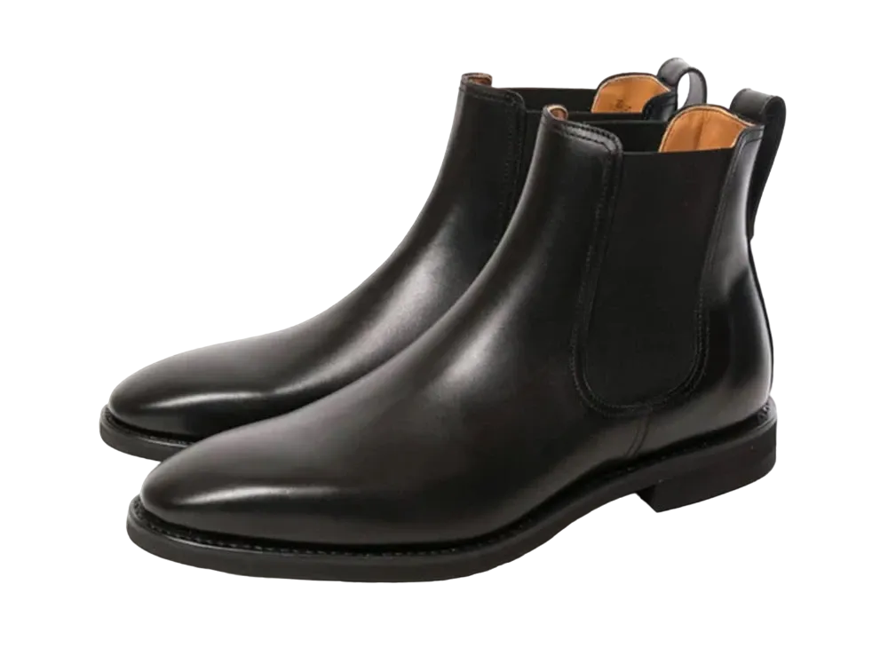 Berwick Side Gore Boots HO219 Box Calf "Black" 376BCVIBK Slim