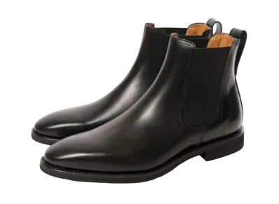 Berwick Side Gore Boots HO219 Box Calf "Black" 376BCVIBK Slim