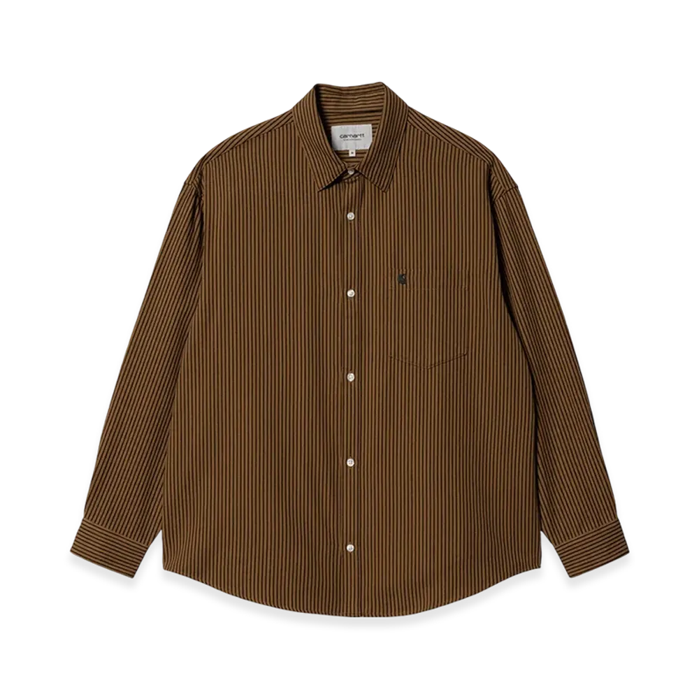 Carhartt WIP Kyle Stripe Shirt "Hamilton Brown/Black"