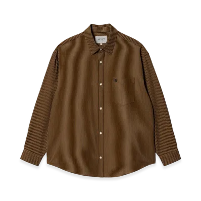 Carhartt WIP Kyle Stripe Shirt "Hamilton Brown/Black"