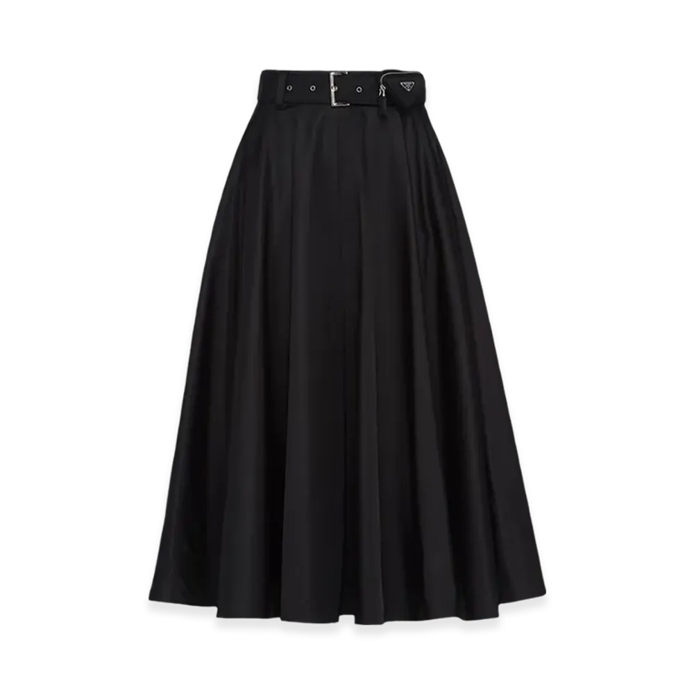 PRADA Women's Full Re-Nylon Skirt "Black"