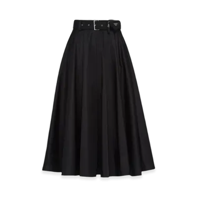 PRADA Women's Full Re-Nylon Skirt "Black"