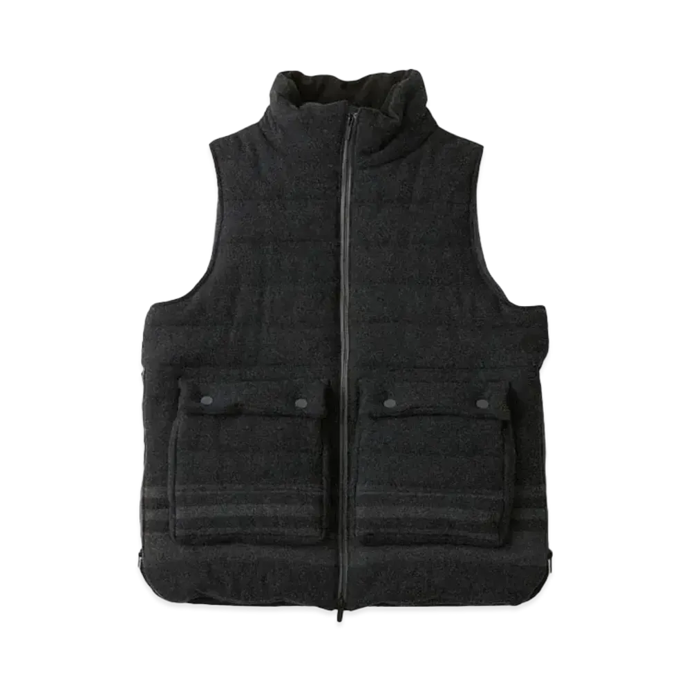 White Mountaineering WINDSTOPPER PRIMALOFT LINED PADDED VEST "CHARCOAL"