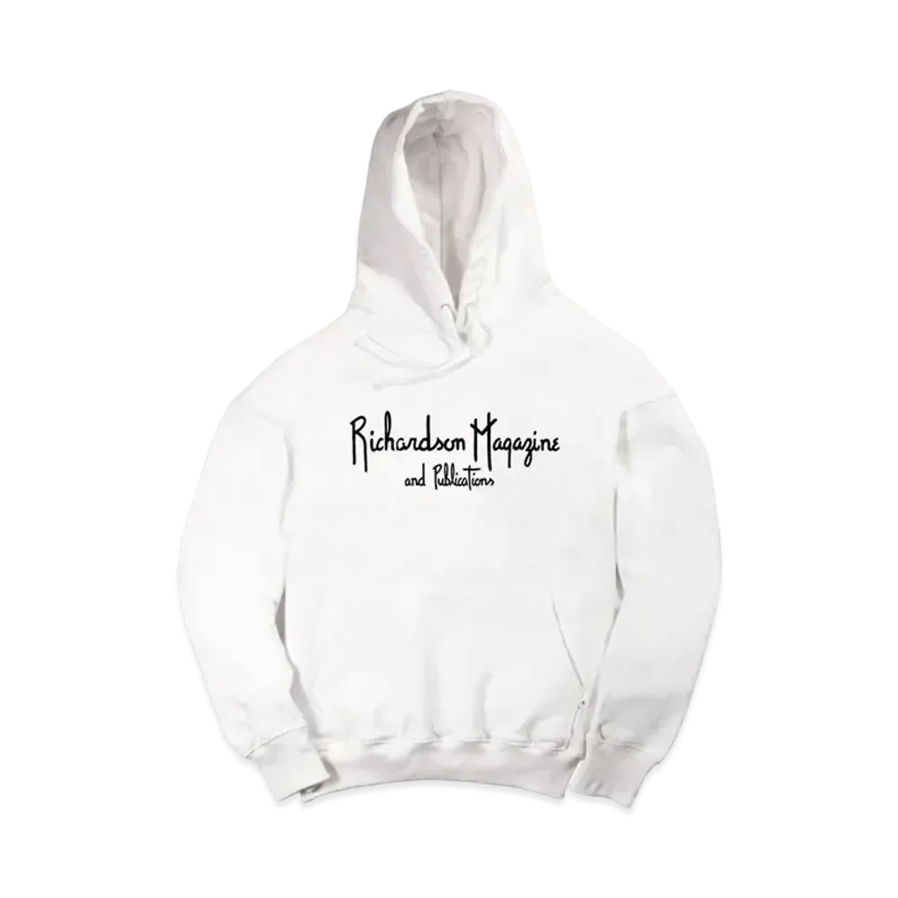Richardson MAGAZINE AND PUBLICATIONS EMBROIDERED RAGLAN HOODIE "White"
