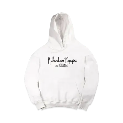 Richardson MAGAZINE AND PUBLICATIONS EMBROIDERED RAGLAN HOODIE "White"