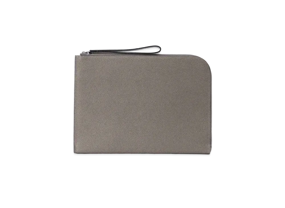Valextra L Zip Organizer "Oyster Gray"