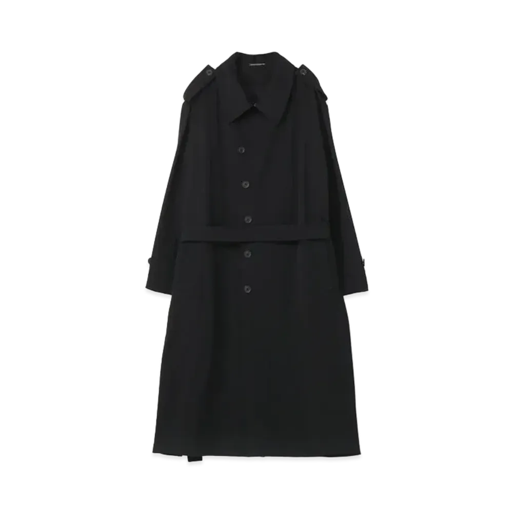 Yohji Yamamoto Pour Homme ARMY GABARDINE EPAULET ARMY COAT "Black"