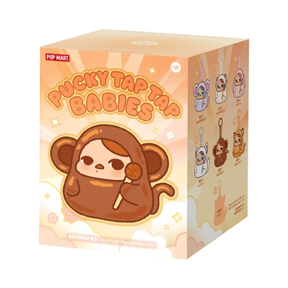 POP MART Pucky Tap Tap Babies Series-Vinyl Plush Pendant Blind Box [Piece]