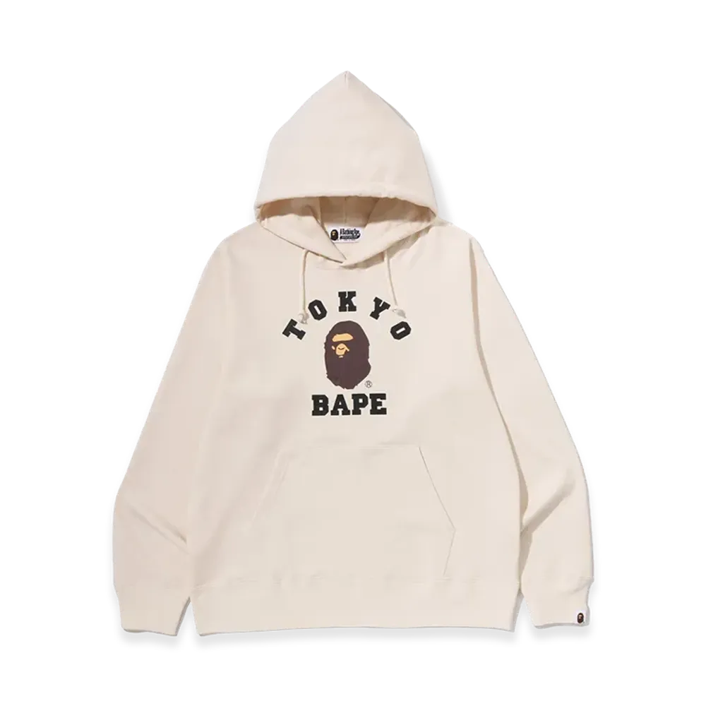 A BATHING APE Tokyo Exclusive Tokyo College Pullover Hoodie "Ivory"
