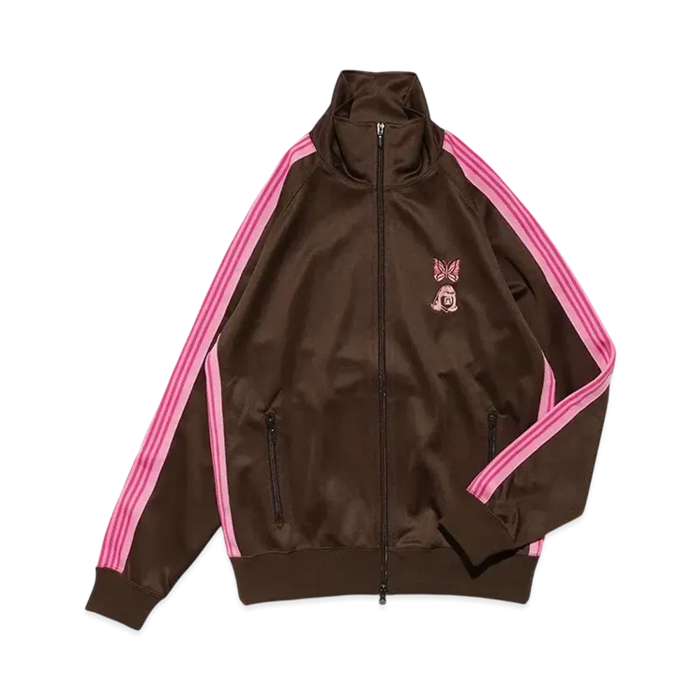 NEEDLES x TACOMA FUJI RECORDS Track Jacket Poly Smooth "Brown/Pink"