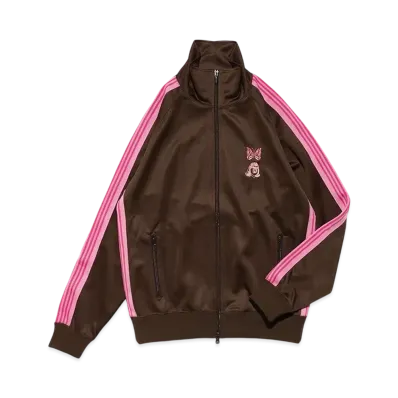 NEEDLES x TACOMA FUJI RECORDS Track Jacket Poly Smooth "Brown/Pink"