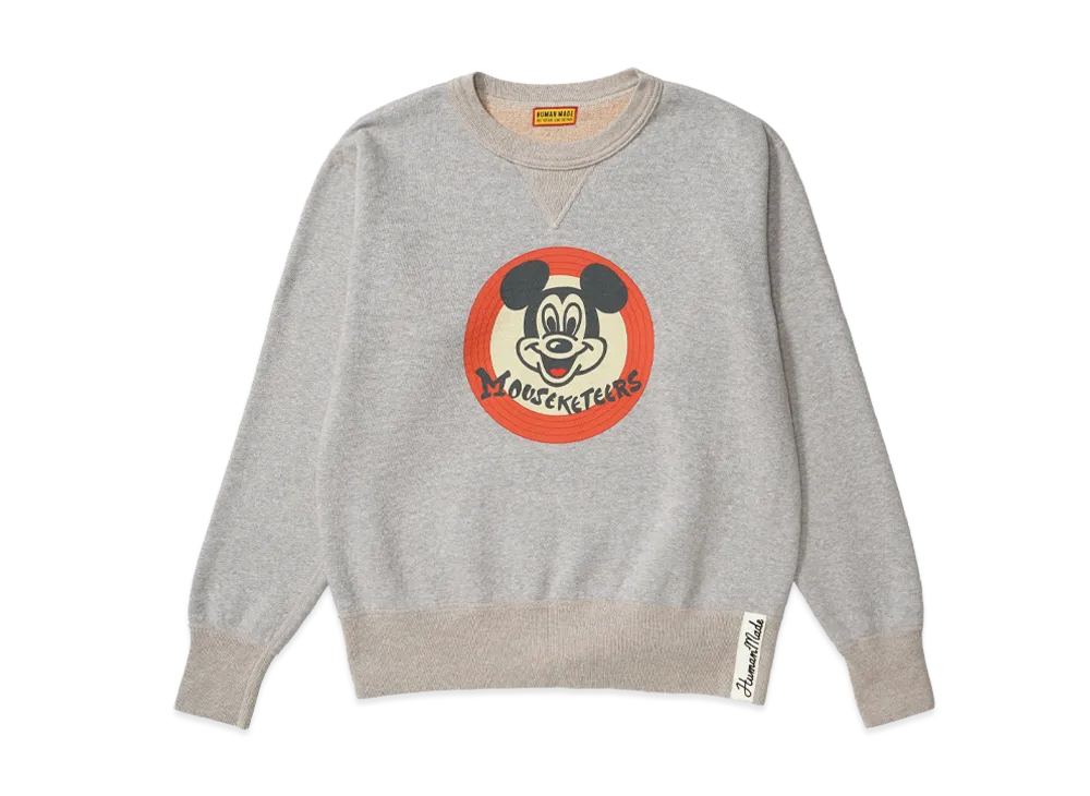 HUMAN MADE Mickey Mouse Club Tsuriami Sweatshirt "Gray"