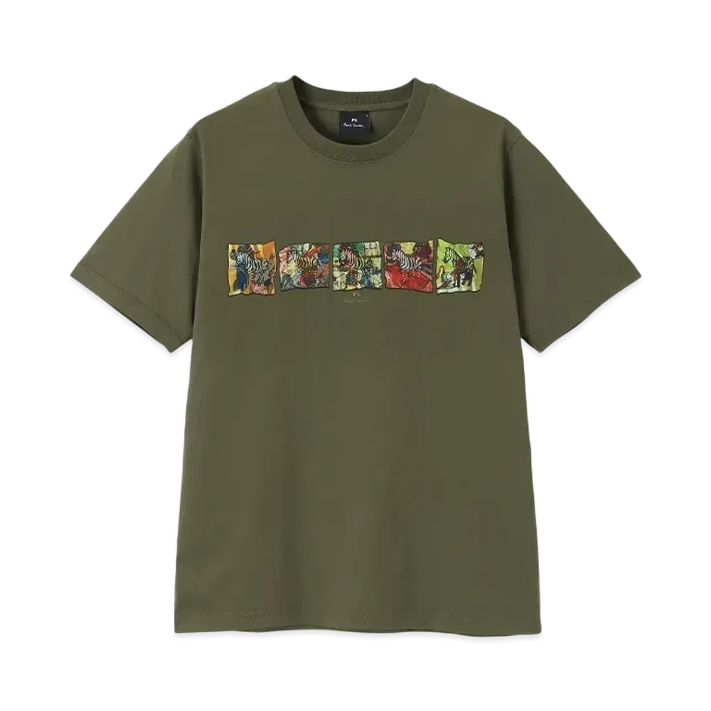 Paul Smith Zebra Comic Tee "Olive"