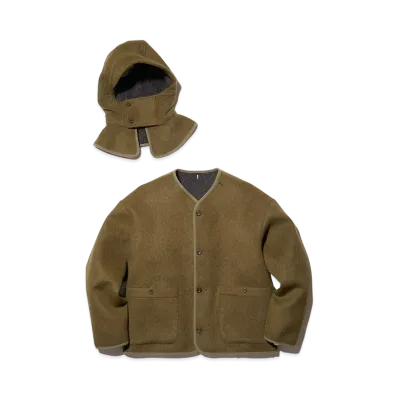 snow peak Double face Cardigan "Khaki"