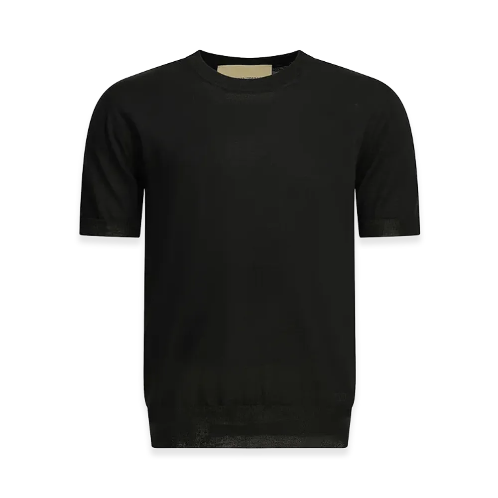Valentino V Logo Round Neck Sweater "Black"