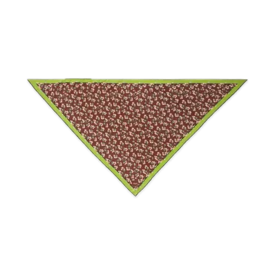 PRADA Printed Silk Twill Scarf "Dark Brown"