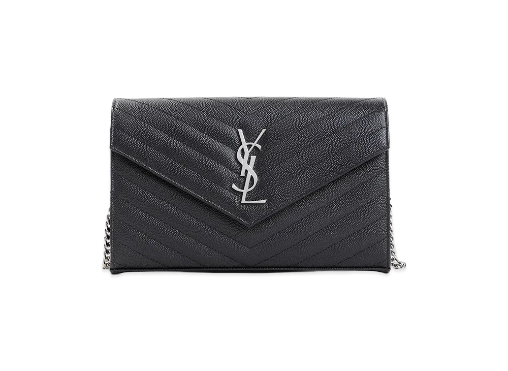 Saint Laurent Women's "Cassandre" Wallet On Chain "Black"