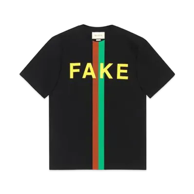 GUCCI FAKE / NOT Print T-shirt "Black"
