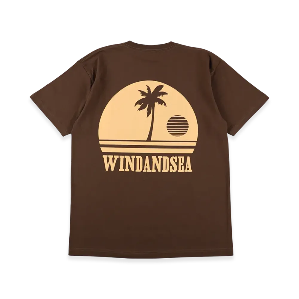WIND AND SEA Sunset Logo S/S Tee "Brown"