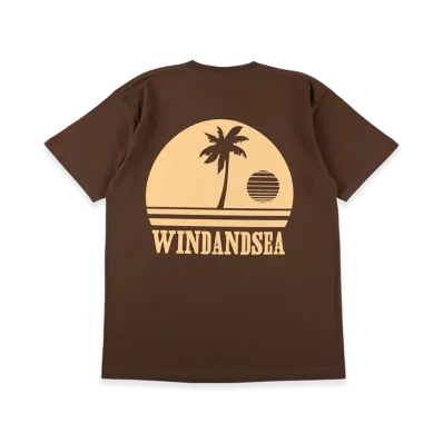 WIND AND SEA Sunset Logo S/S Tee "Brown"