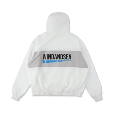 WIND AND SEA Recycled Fishing Net Nylon Zip Jacket "White"