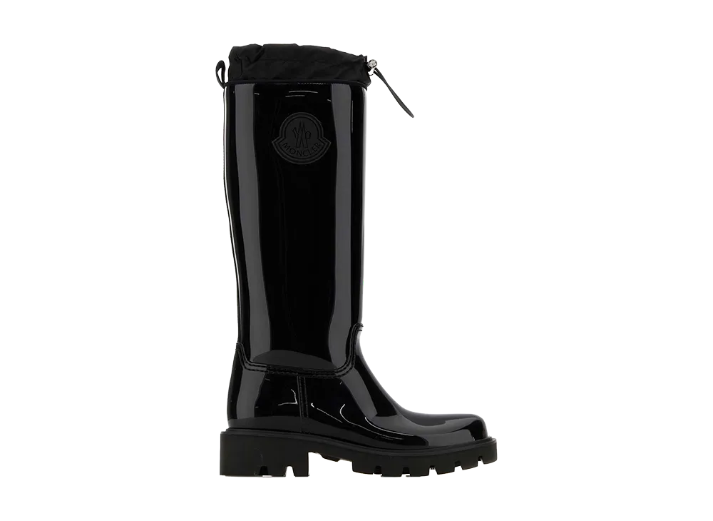 Moncler Women's Black Rubber Kick Stream Boots "Black"