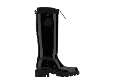 Moncler Women's Black Rubber Kick Stream Boots "Black"
