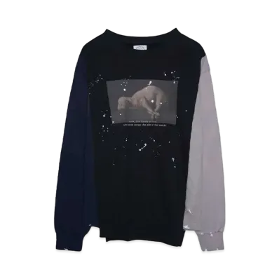 SOMEIT REBULID SWEAT SHIRTS "NAVY/BLACK/GREY"