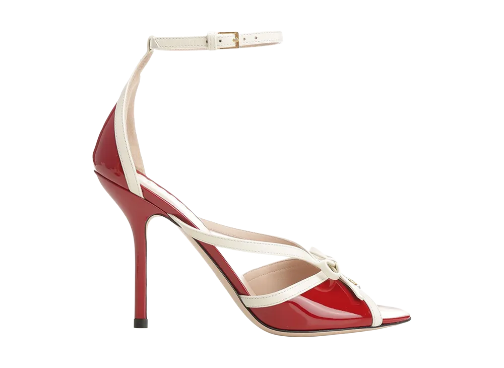Valentino Garavani Women's Bepointy Patent Leather Sandal "Red"