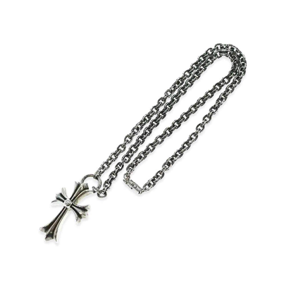 Chrome Hearts Paper Chain Small CH Cross Necklace Silver 925 "Silver"