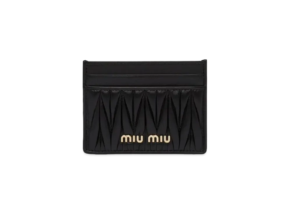 MIU MIU Nappa Leather Card Case "Black"