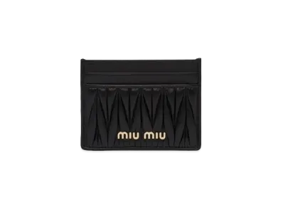MIU MIU Nappa Leather Card Case "Black"