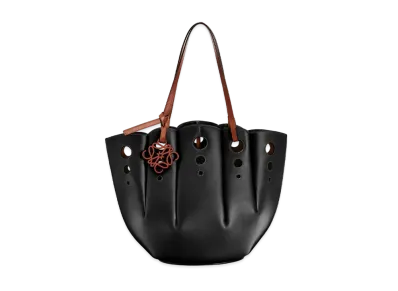 LOEWE Shell Tote Bag In Classic Calfskin "Black"