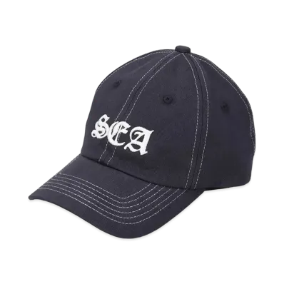 WIND AND SEA White Stitch Cap "Navy"