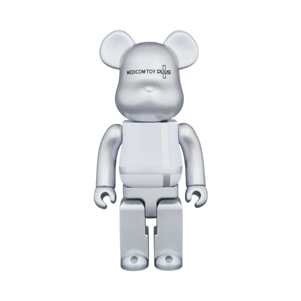 MEDICOM TOY "BEARBRICK" Medicom Toy Plus Silver 400%