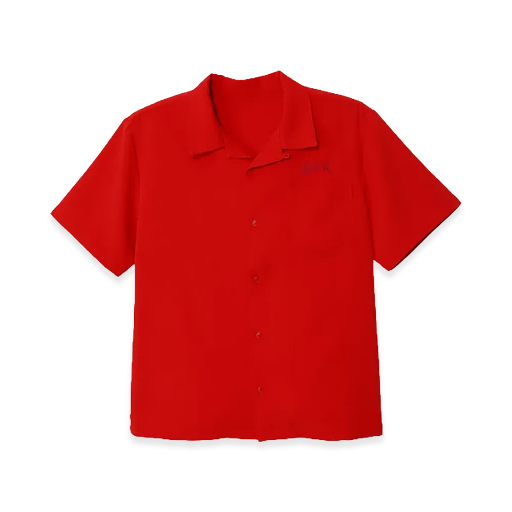 GOD ONLY KNOWS Open Collar Shirt "Red"