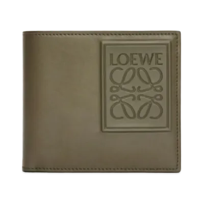 LOEWE Bayfold Wallet Satin Calf "Khaki Green"