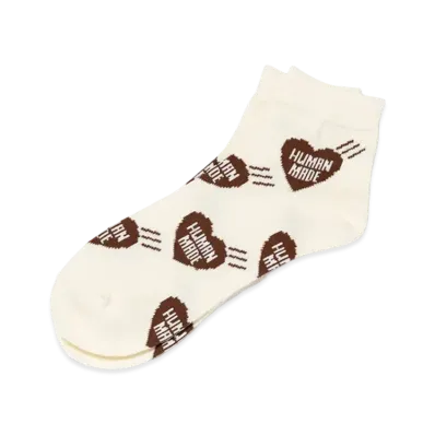 HUMAN MADE Heart Short Socks "Brown"