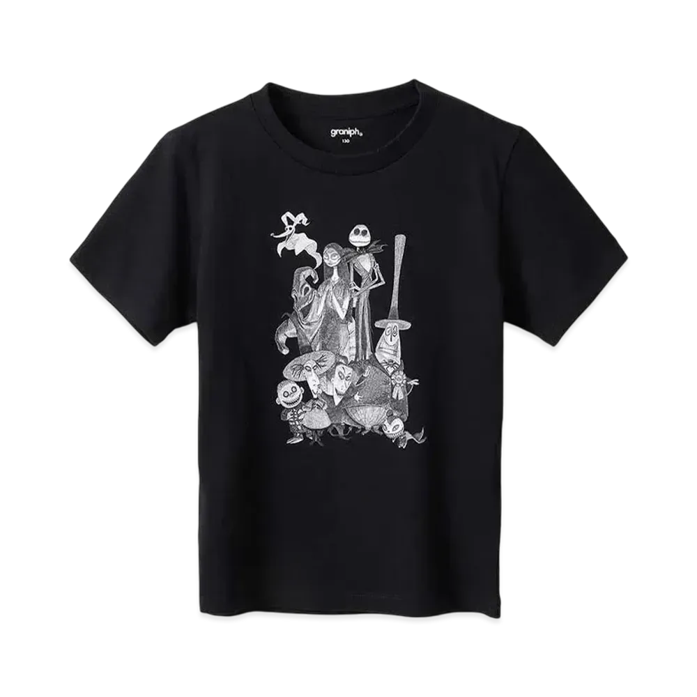 graniph x THE NIGHTMARE BEFORE CHRISTMAS Portrait Kids T-Shirts "Black"