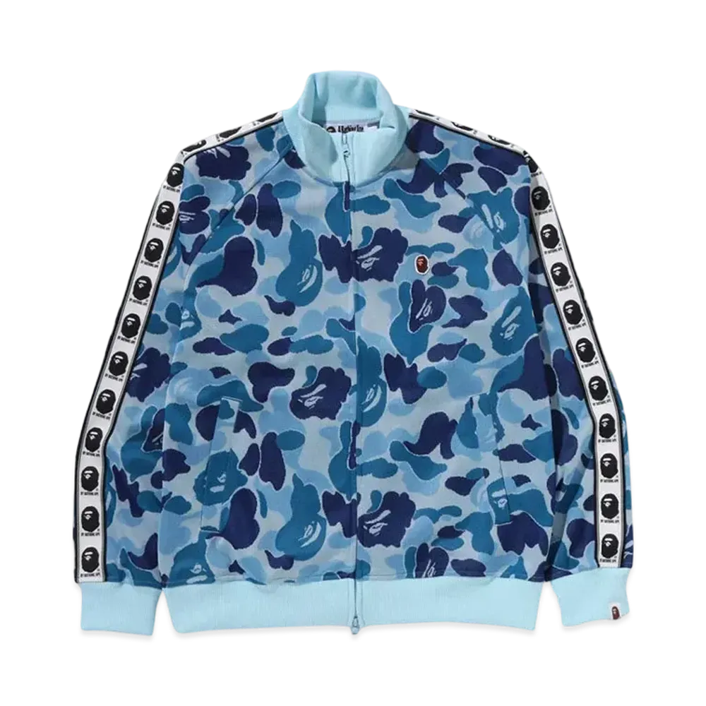 A BATHING APE Abc Camo Jacquard Track Jacket "Blue"