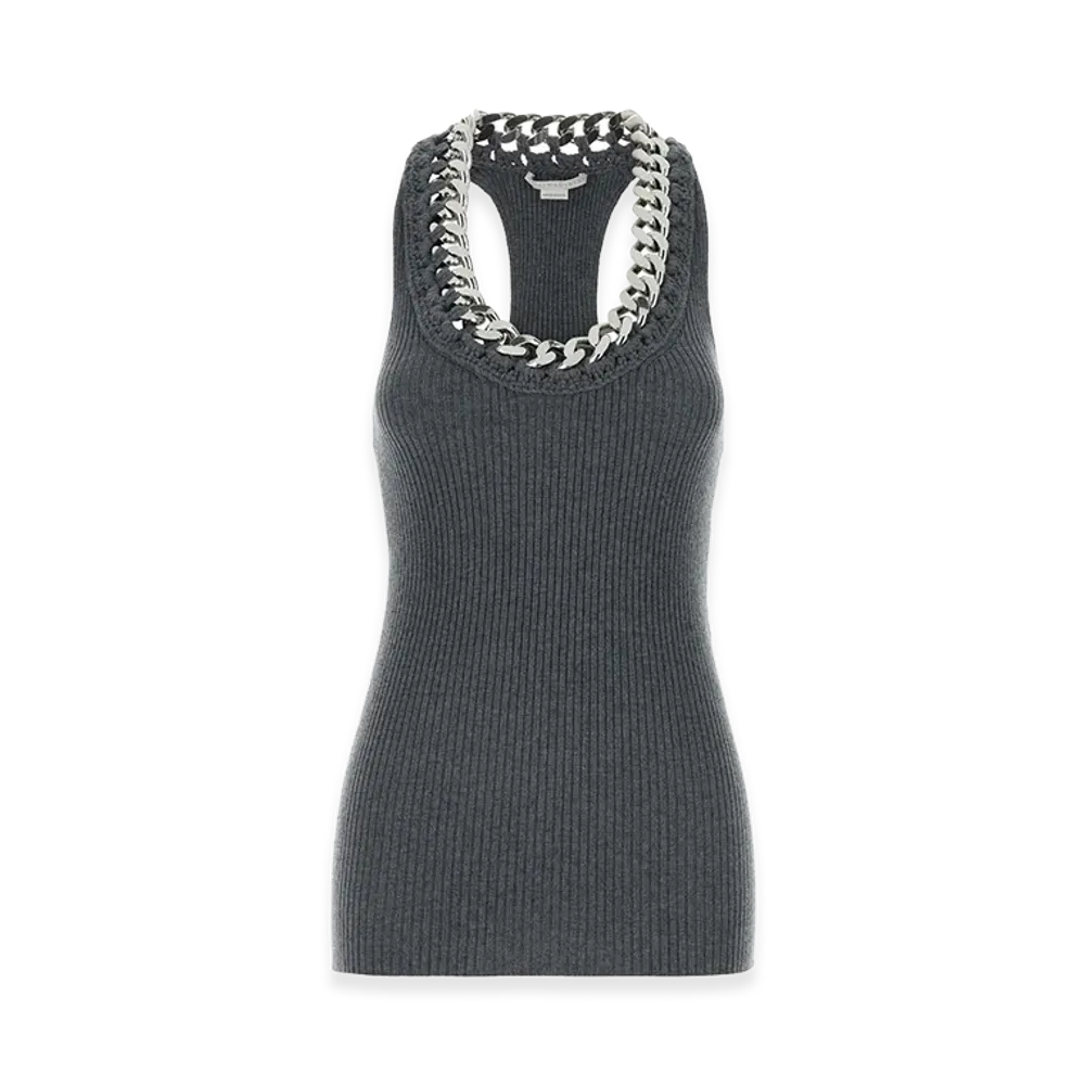 STELLA McCARTNEY Women's Stretch Wool Blend Top "Gray"