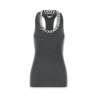 STELLA McCARTNEY Women's Stretch Wool Blend Top "Gray"