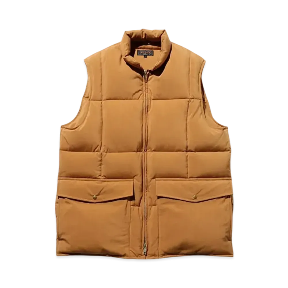 BEAMS Down Vest Nylon Oxford "Gold"