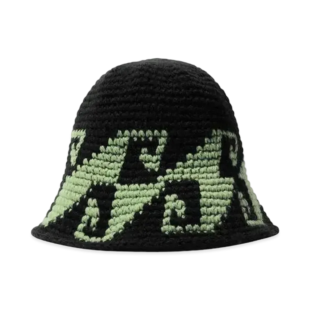 Stussy WAVES KNIT BUCKET HAT "Black"