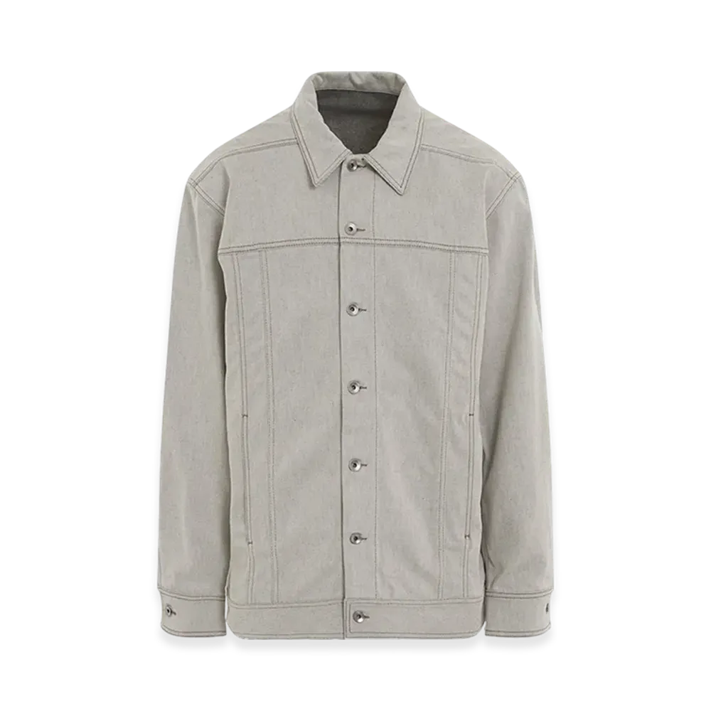 Rick Owens DRKSHDW Jumbo Denim Worker Jacket "Milk Melange"