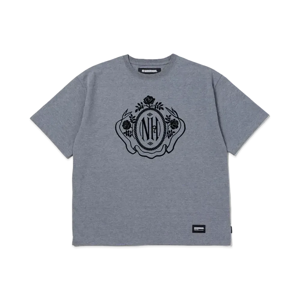 NEIGHBORHOOD Heather-Mixed Crewneck SS "Charcoal"