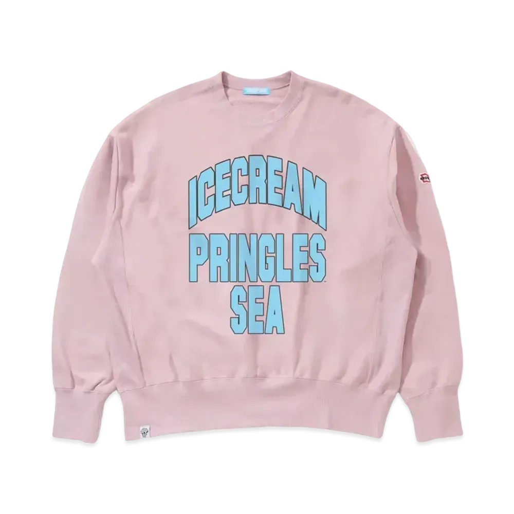 WIND AND SEA x ICECREAM x PRINGLES Cotton Sweatshirt "Pink"