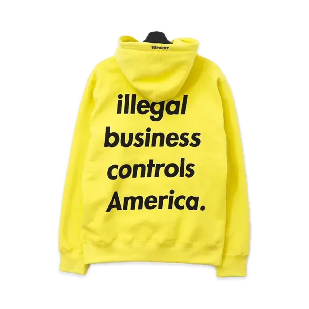Supreme Illegal Business Hooded Sweatshirt "Yellow"