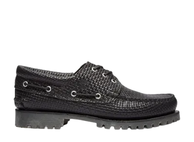 Timberland 3-Eye Lug Handsewn Boat Shoes "Black/Dark Brown"