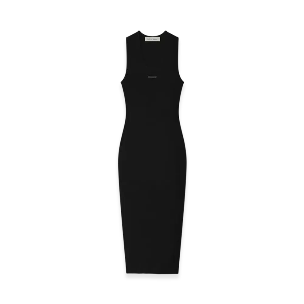 FEAR OF GOD ESSENTIALS Women's Rib Tank Dress "Vintage Black"
